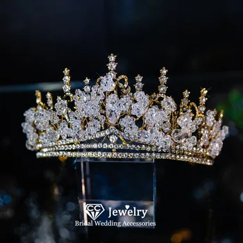 CC Tiaras ja Kroonid Pulm Tarvikud Naiste Hairwear Pruudi Headdress Kaasamine Juuste Kaunistused Printsess Crown Võistlused QS163