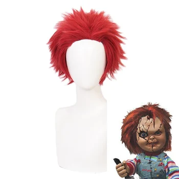 Chucky, Punase Selja Stiilis Cosplay Juuksed Parukas Bride of Chucky kuumakindel Cosplay Kostüüm Parukad + Vaba Parukas Kork