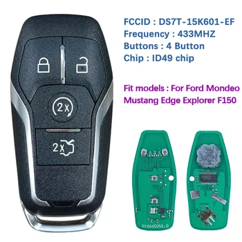 CN018054 Järelturu 4 Nuppu Smart Remote Key Ford Mondeo Mustang Edge Mudelite 434MHZ 49 Kiip FCCID DS7T-15K601-EF