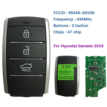 CN020138 Originaal 3 Nööpi Hyundai Genesis 2019 Tõeline Smart Remote Key 433MHz FCCID 95440-G9100 47 Kiip