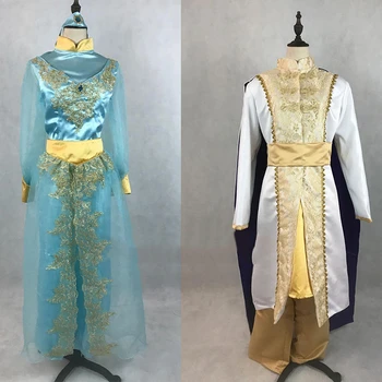 Custom Made Uus Saabumist Aladdin Prints Printsess Jasmine, Kes Armastavad Cosplay Kostüüm Täiskasvanud Mees Naiste Halloween Kostüüm