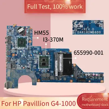 DAR18DM86D0 DAR18DMB6D1 HP Pavillion G4-1000 G6 G7 I3-370M Sülearvuti Emaplaadi 655990-001 655990-501 HM55 Sülearvuti Emaplaadi