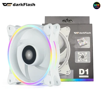 darkFlash D1 120mm PC Arvuti LED vikerkaar 12cm fan 4pin Lauaarvuti, Arvuti Jahutus Cooler Silent Juhul rgb Ventilaator Jahutus Ventilaatorid