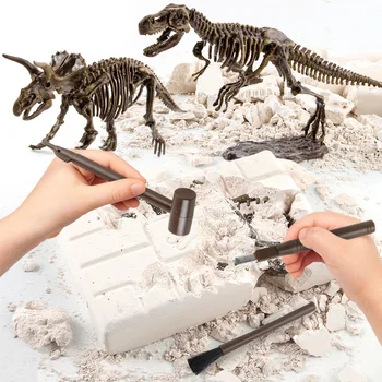 Dinosaurus Fossiilsete Kaevetööde Komplektid Haridus Arheoloogia Peen Jurassic Mänguasja Komplekt Mängu Tegevus Lastele Joonis Skelett Mudel Kingitus