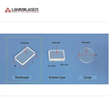 Diood Laser Kaitsta Aken / Suurus 13*13*1mm / Chamfer 4-R0.4 mm / Materjali Safiir / Õhukese Polümeerikattega AR@808nm