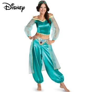 Disney Halloween Naiste Aladdin ja Magic Lamp Cosplay Kostüüm Printsess Jasmine Kleit Üles Poole Täiskasvanud Karneval Väljamõeldud