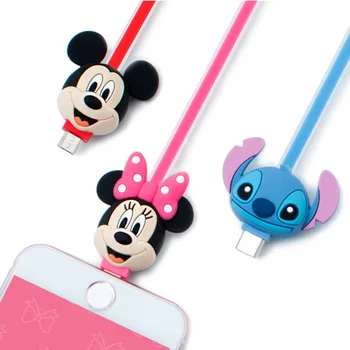 Disney Mickey Stitch USB-Kaabel iPhone, Samsung galaxy Android Mobiiltelefoni Micro-USB-kiirlaadimine Data Juhe