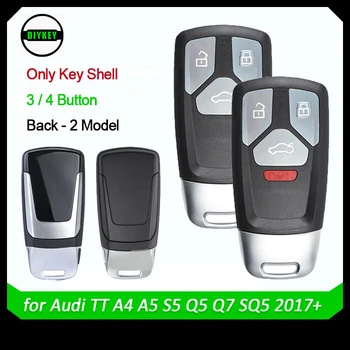 DIYKEY Asendamine Audi TT A4, A5, S5 Q7 Q5 SQ5 3/4 Nupud Lihvimata Remote Auto Key Shell Fob Smart Key Tühi Juhul 4M0 959 754