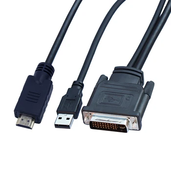 DVI-M1-DA 30+5 pin HD-ühilduv Kaabel Dual link+ Projektor USB kaabel on 1,7 m