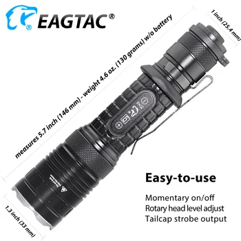 EAGTAC T25C2 1350 Luumenit Taktikaline SFT40 LED Taskulamp Relv Mount Jahindus Vahetatav Moodul IR UV Roheline Punane LED Multi Mode