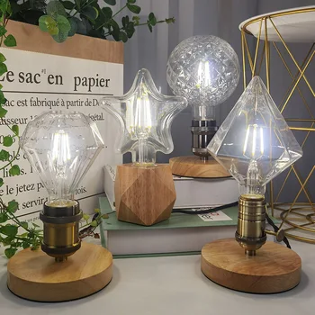 Edison lambipirni Tabel Lamp, Lühter LED Energiasäästu Loominguline 4W 220V E274000K Valge Valgus, Dekoratiivne Lamp