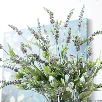 Erksad fuzzy Provence lavendel dekoratiivne plastik Salvei tehislilled taimed sügisel kodus pulm teenetemärgi taim Pärjad