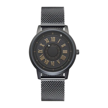 EUTOUR Magnet Vaadata Meeste Luksuslik Must Võre Terasest Bänd Käekell Fashion Business Kell Mees Reloj Magnet Metalli Relogio