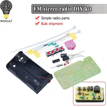  FM-stereoraadio DIY Kit Juhtmeta FM-Raadio Saatja ja Vastuvõtja Moodul Sagedus, Modulatsioon Jootmise Praktika