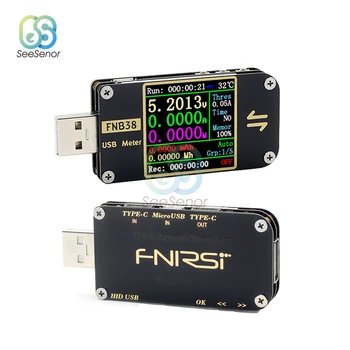 FNB38 Digitaalne Voltmeeter Ammeter Praegune Pinge Meetri USB-Tester QC4 + PD3.0 2.0 PPS Kiire Laadimine Protokolli Energia Võimsuse Test