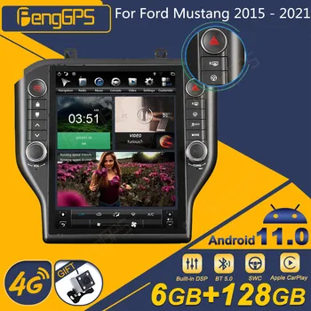 Ford Mustang 2015 - 2021 Android autoraadio Tesla Ekraan 2Din Stereo Vastuvõtja Autoradio Multimeedia Mängija GPS Navi Ühik