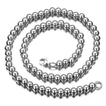 GUCY 6/8/10MM Roostevaba Terasest Vooru Bead Chain Uus Meeste Kaelakee Titaan Terasest Ehteid Isiksus Loominguline Ehted
