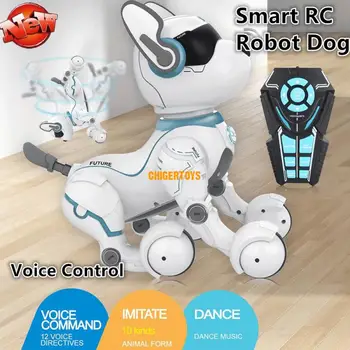 Hääljuhtimine Koer Rääkima Smart RC Robot Koera Varakult Haridus Mänguasjad, mis Imiteerivad Erinevate Loomade Kõlab LED Tuled, Muusika robot Pet