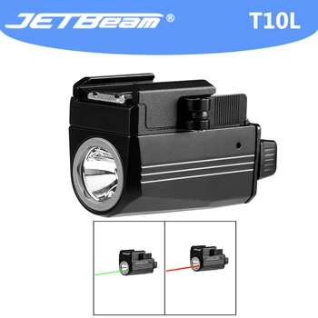 JETBeam T10L 680 Luumenit Mini Taktikaline Hele Roheline Tala ja Valge LED-Combo -, Magnet-USB Laetav Taktikaline Taskulamp