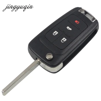 jingyuqin 10tk/palju Flip Remote Key Shell 2/3/4/5 Nuppu Fob jaoks Chevrolet Cruze Camaro Pööripäev Malibu Sonic Asendamine