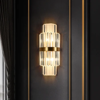 Kaasaegne LED-Crystal-Wall Lamp Hotel Magamistuba Öö Lambi elutuba Taust Seina Lamp Vahekäiguga Trepp Kerge