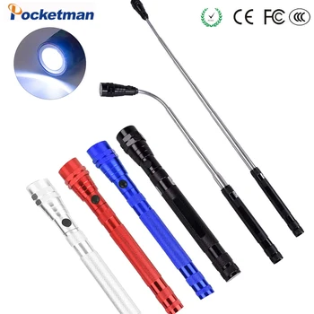 Kaasaskantav taskulamp Paindlik Pea Taskulamp Torch magnetiga Teleskoop Painduv 3 LED lamp Pick Up Tool valgusallika (4 Pack)