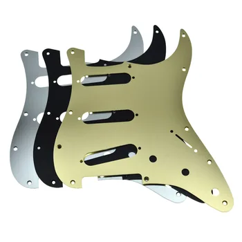 KAISH 11 Auk Metall Alumiinium Anodeeritud Kaasaegne Stiil ST Strat Silla Peegelpildis SSS Pickguard Sobib Fender Jimi Hendrix Stratocaster