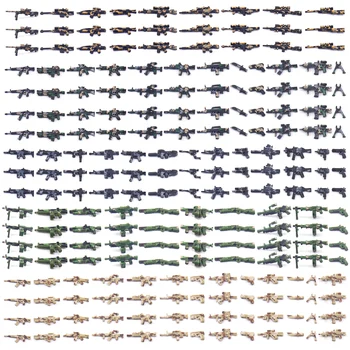 Kamuflaaž Relva Sõjalise Relva Pack Komplekt SWAT Püstol Snaiper, KES Nuga Kestad Tarvikud Osi Mudeli Hoone Plokid, Tellised Mänguasjad