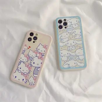 Kawaii Hello Kittys Cinnamoroll Iphone Case for Iphone 13 11 12 Pro Max Xs X-Xr 8 7 Pluss Juhul Armas Naiste Tüdruk Y2K Trendikas Luksus