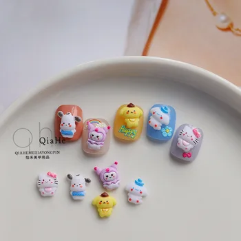 Kawaii Sanrio Hello Kitty Kuromi Cinnamoroll Pochacco PomPomPurin Diy küünte kaunistamiseks Tarvikud plaaster Jõulud Kingitus Tüdrukud