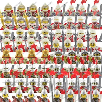 KES Keskaegne Sõjaväe Rooma Arvandmed ehitusplokid keskajal Red Lion Armee Sõdurid Lossi Rüütlid Relvi Mõõk Tellised Mänguasjad