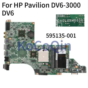 KoCoQin Sülearvuti emaplaat HP Pavilion DV6-3000 DV6 Emaplaadi 595135-001 595135-501 DAOLX8MB6D1