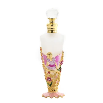 Kooniline Parfüümi Pudeli Nurga Emailiga Reljeef-Vintage Õie Jäätunud Konteiner Crystal Ühise Põllumajanduspoliitika Korduvtäidetavaid Luksus Ilu Alam-Pudel