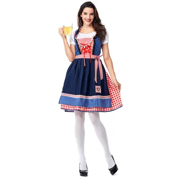 Kvaliteetsed Naiste Oktoberfest Kostüüm Tüdruk Saksa Õlu Tüdruk Kostüüm Traditsiooniline Baieri Dirndl Kleit Pluus Põll