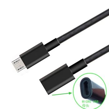 Kõrge Kvaliteediga 1m Micro-USB 2.0 B 5pin Meeste ja Naiste M/F Laiendamine Andmete Laadimine Laadijaga Plii Extender Kaabel 0,1 m 2m