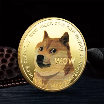 Kõrge Kvaliteediga WOW Dogecoin, Et Kuule Doge loodame, kullatud Mälestusmündid Armas Koer Muster Trükitud Cllection Kingitused