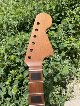 Kõrge kvaliteet, 22 frets st elektri kitarri kaela 24 tolline rosewood fingerboard musta blokeerida inlayed liist leek praad vaher kaela