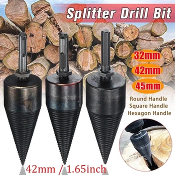 Küttepuud Splitter Masin Puuri Puidu Koonus Reamer Punch Juhi Step Drill Bit Split puurimistööriistad, puidutööstuse tööriistad