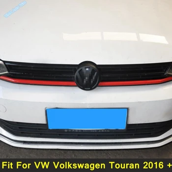 Lapetus Auto Ees Grill, Iluvõre Dekoratiivsed Ribad Kate Sisekujundus 2tk Jaoks VW Volkswagen Touran 2016 - 2021 Punane / Must Välimised Osad