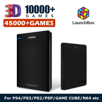 Launchbox Välise Mäng kõvaketas Ketas 45000+ Mittekolmnurksed Mängud PS4/PS3/PS2/Wii/Wiiu/SS/PSP/N64 Portable HDD Windows ARVUTI