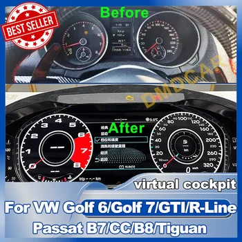 LCD Digitaalne Armatuurlaud Virtuaalne Kokpiti Jaoks VW Golf 7 Golf 6 Passat B7 B8 B6 CC Scirocco Tiguan Kiiruse mõõtmise Instrument Cluster