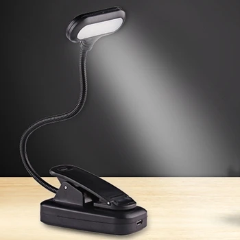 LED Laetav 3 Taset Heledus Öö Lugemise Lamp, millel on Klamber elutuba Koos 360° Pöörlev Konsool Silmade Kaitse