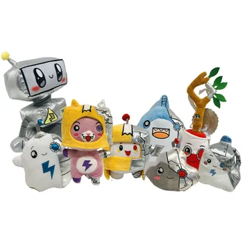 LED Light Lankybox -, Plüüš-Mänguasi Kaval Plushies Cartoon Küborg Piimjas Boxy Hai Robot Pehme Täistopitud Nukk, Lapsed, Jõulud, Sünnipäev Kingitused