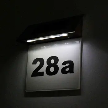 LED Päikese maja number Doorplate Number Lamp Maja Ukse Numbrid Väljas Seina, Tahvel Kerge 4 LED