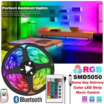 LED Ribad Bluetooth SMD5050 APP Kontrolli Color Change Tape TV Taustvalgustusega USB-Valgus, mille 24keys Magamistuba Teenetemärgi DC5V