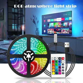 LED Valgus USB-Bluetooth-RGB 5050 5V RGB Tuled Paindlik LED Lamp Lint Lint RGB-TV Töölaua Ekraani Taustvalgustuse Diood Lint