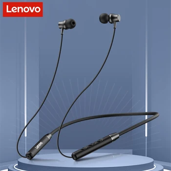Lenovo QE03 BT5.0 Juhtmeta Kõrvaklapid Kaelus Muusika Sport Kõrvaklapid Peakomplekti Kaela Riputamiseks In-ear Earbuds Magnet Äraveo W/ Mic