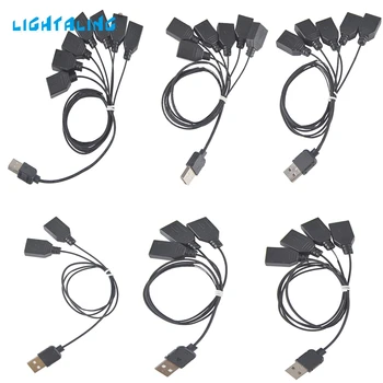 Lightaling Kvaliteetne Valgus Tarvikud Must Üks kuni Seitse USB Port Led Light Kit 10220 10260 10255 42083