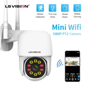 LS VISIOON 1080P PTZ IP-Kaamera, Wifi Väljas Speed Dome Traadita Wifi Turvalisuse Kaamera, 4X Digitaalne Zoom Võrgustik CCTV Järelevalve