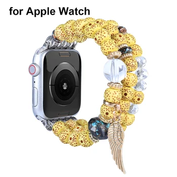 Luksus Watchband Bänd Apple Vaadata Käevõru Rihm Ehted Naiste Stiilne Käepaela 41mm 45mm 38mm 40mm iWatch 42mm 44mm Helmed